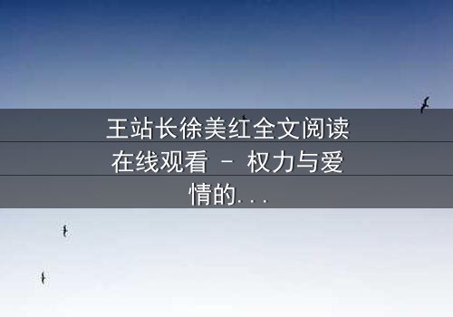 王站长徐美红全文阅读在线观看 - 权力与爱情的终极博弈,谁将胜出?
