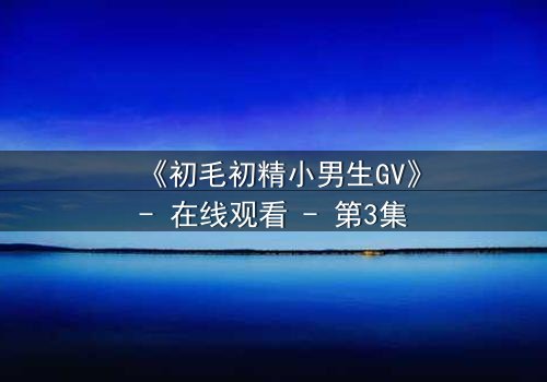 《初毛初精小男生GV》- 在线观看 - 第3集