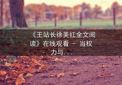 《王站长徐美红全文阅读》在线观看 - 当权力与爱情交织,谁能全身而退?