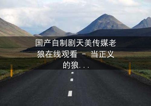 国产自制剧天美传媒老狼在线观看 - 当正义的狼遇上黑暗的网