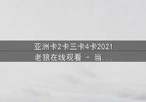 亚洲卡2卡三卡4卡2021老狼在线观看 - 当黑暗交易遇上致命背叛