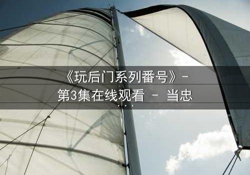 《玩后门系列番号》- 第3集在线观看 - 当忠诚与欲望在暗门后激烈碰撞