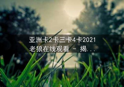 亚洲卡2卡三卡4卡2021老狼在线观看 - 揭秘暗网交易背后的惊天阴谋