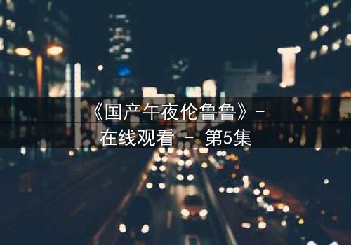 《国产午夜伦鲁鲁》- 在线观看 - 第5集
