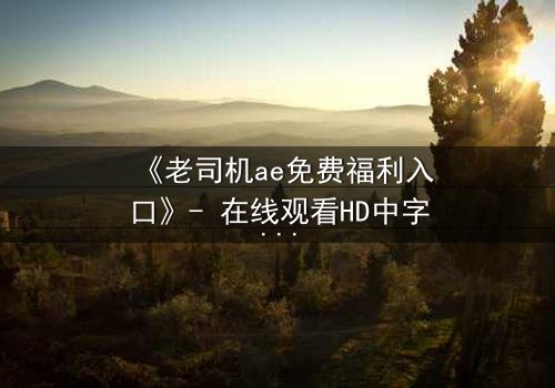 《老司机ae免费福利入口》- 在线观看HD中字完整无删 - 揭秘隐藏的免费宝藏