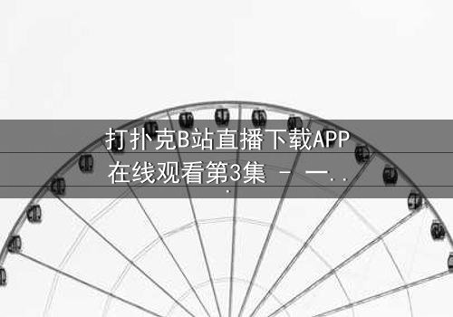 打扑克B站直播下载APP在线观看第3集 - 一场直播引发的生死赌局,你敢点开吗?