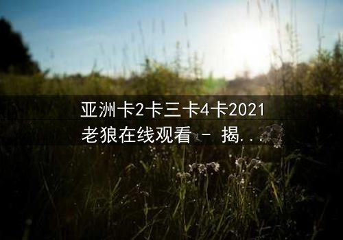 亚洲卡2卡三卡4卡2021老狼在线观看 - 揭开隐藏的真相,你敢点开吗?