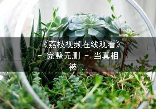 《荔枝视频在线观看》- 完整无删 - 当真相被剪辑,谁在背后操控你的眼睛?
