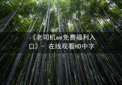 《老司机ae免费福利入口》- 在线观看HD中字完整无删 - 揭秘隐藏的免费宝藏