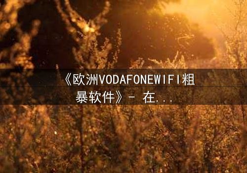 《欧洲VODAFONEWIFI粗暴软件》- 在线观看HD中字 - 当科技入侵人性,谁能全身而退?