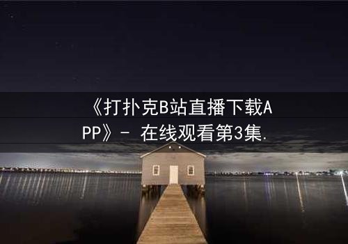 《打扑克B站直播下载APP》- 在线观看第3集 - 一场直播引发的生死赌局