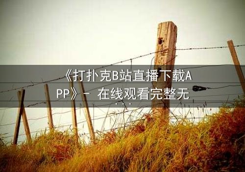 《打扑克B站直播下载APP》- 在线观看完整无删 - 一场直播引发的生死赌局