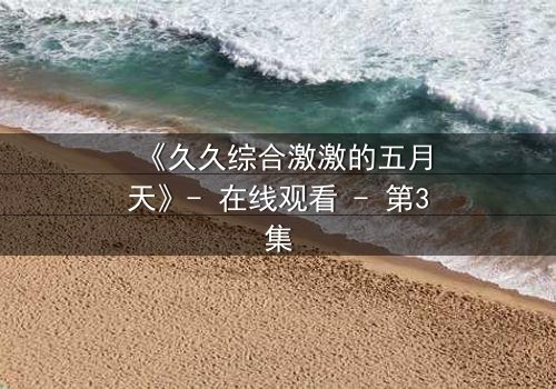 《久久综合激激的五月天》- 在线观看 - 第3集