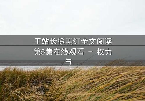王站长徐美红全文阅读第5集在线观看 - 权力与爱情的终极博弈,谁将胜出?